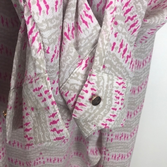 New Directions Shiffon Long Sleeve Top Blouse Sz L - Picture 8 of 9